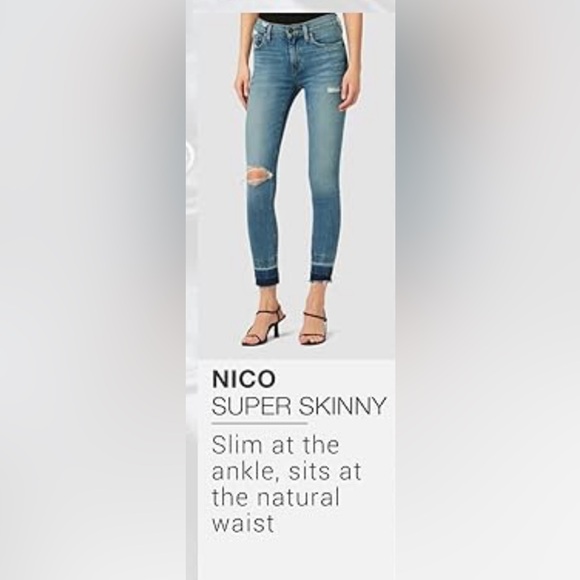 Mid rise Hudson white jeans. - Picture 2 of 7